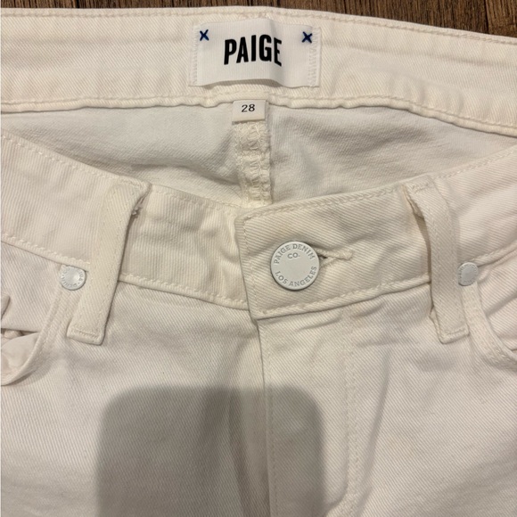 PAIGE Women’s White Raw Hem Skinny Jeans – Size 28 - Picture 3 of 6